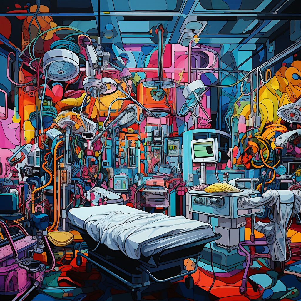 Colorful Operating Theatre Pop Art