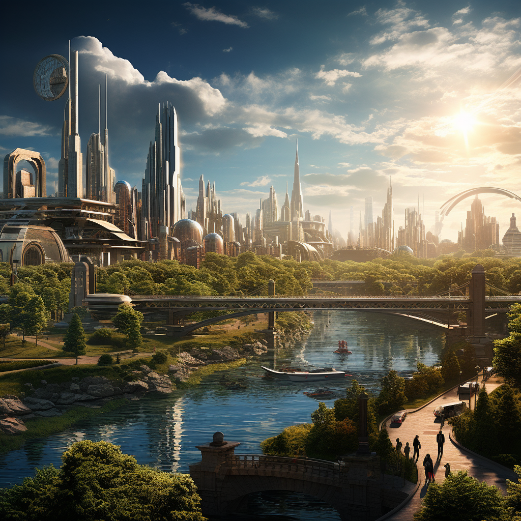 Futuristic Columbus, Ohio in 2053