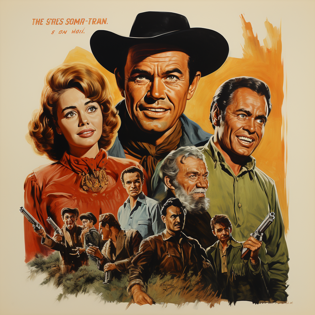 Vintage comedy western movie poster