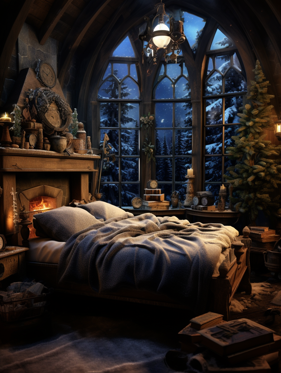 Comfortable Bed with Magic and Warmth