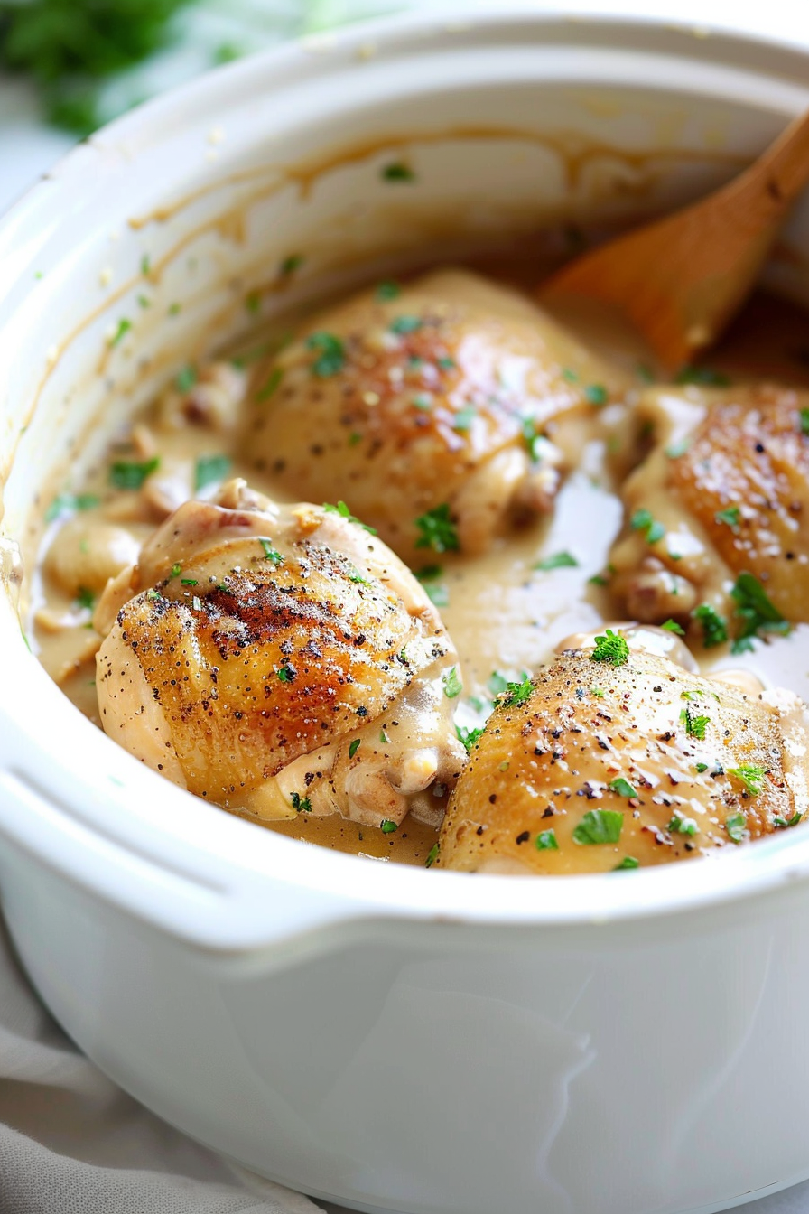 Creamy Chicken Gravy on Table