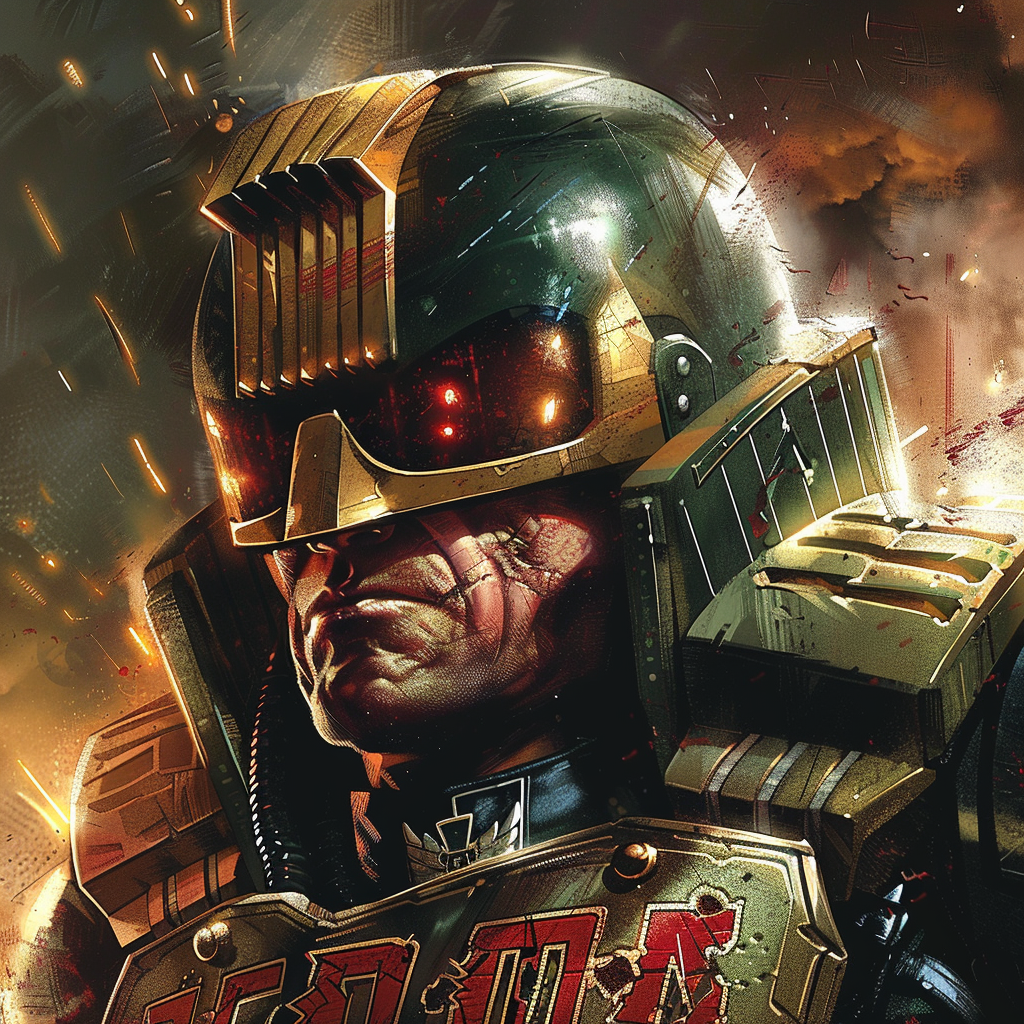 Comic Accurate Judge Dredd Character