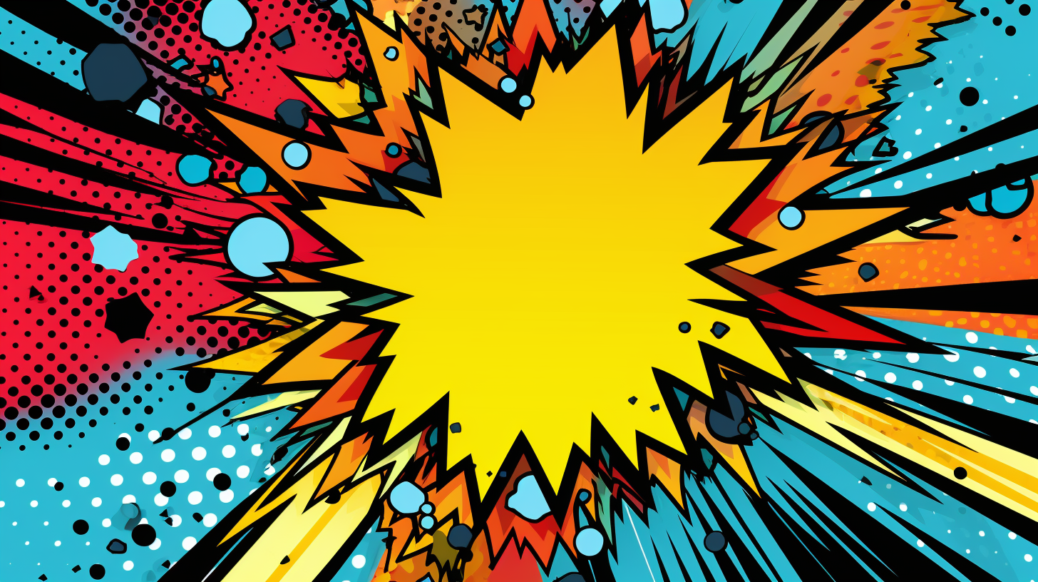 Vibrant comic pop art abstract background