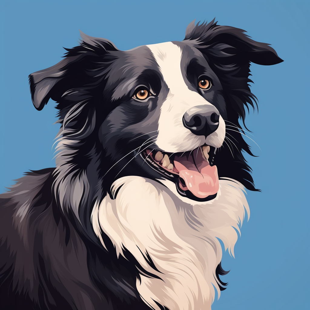 Border Collie Puppy Logo Design