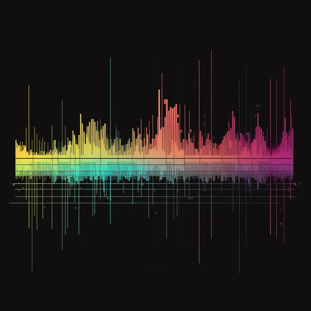 Minimalistic cyberpunk art showcasing Commodore 64 audio waveform