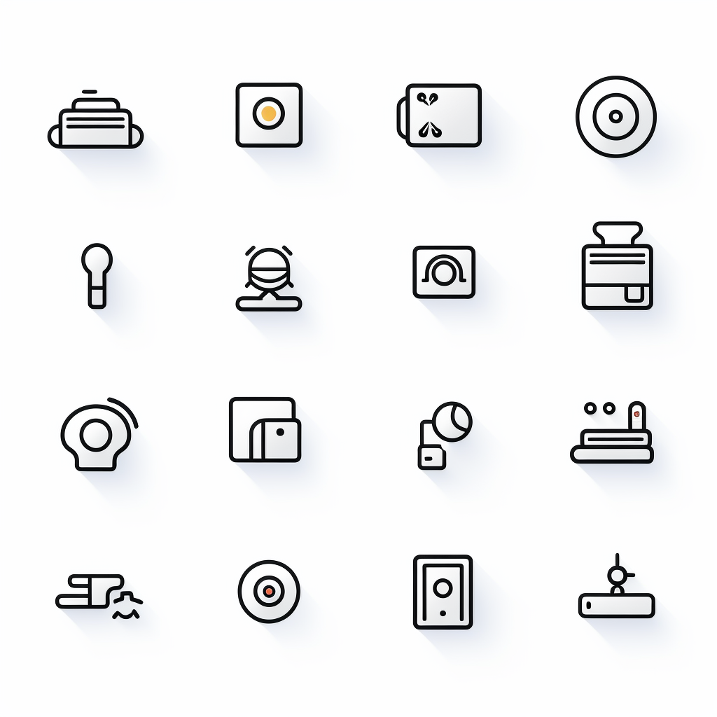 Set of communication channels icons