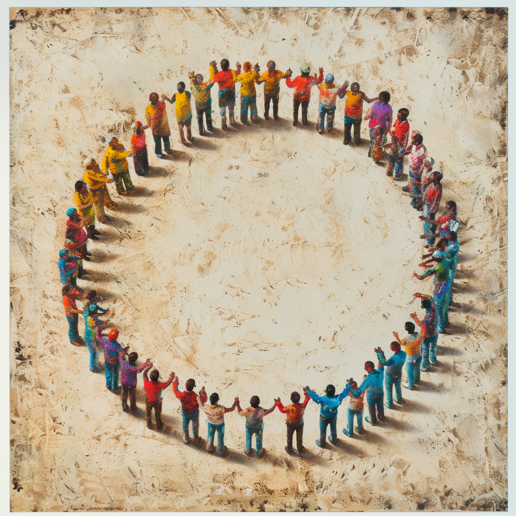 Community Holding Hands in Circle