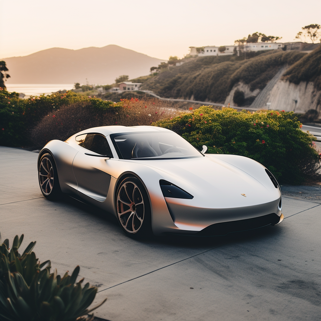 Stunning compact sport car parked in California