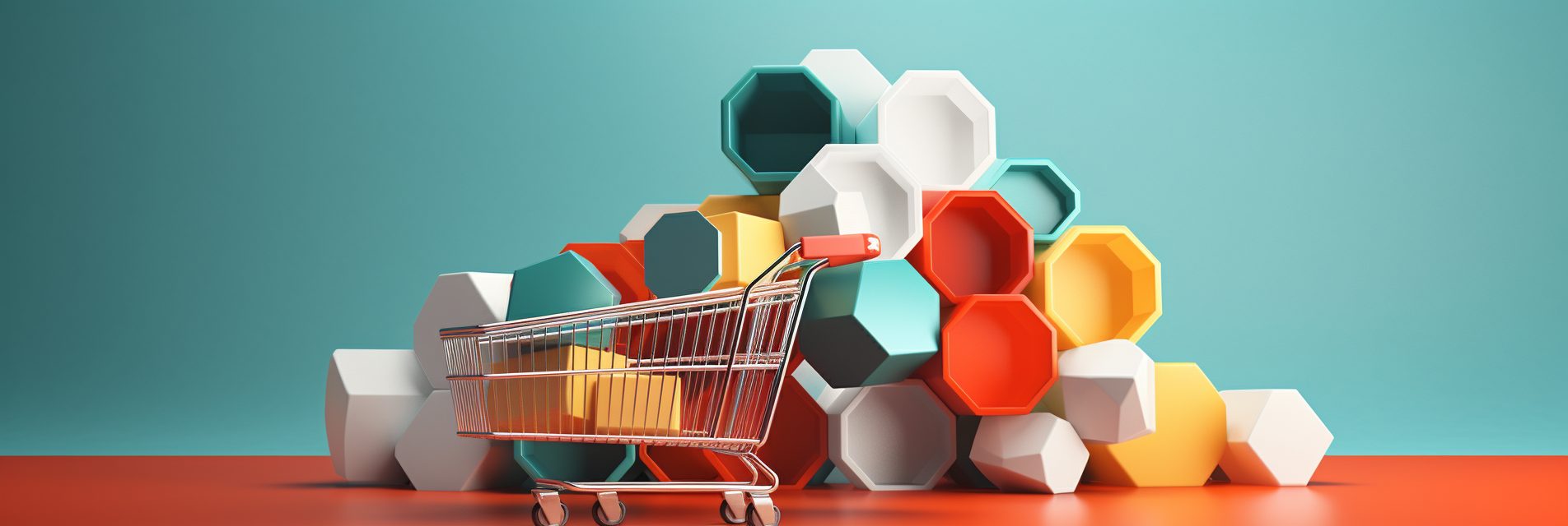 Abstract hexagon cart for composable commerce