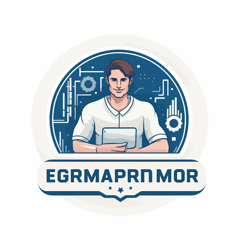 Computer repair engineer logo