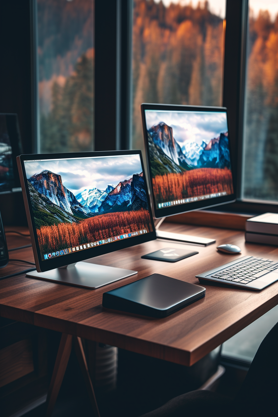 Two high-quality computers on desk