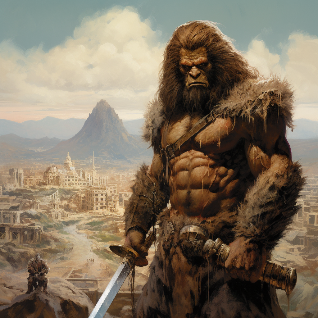 Conan the Barbarian Bugbear with Glaive in Town