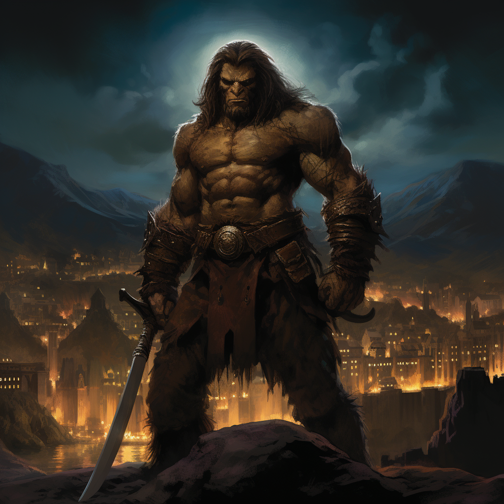 Conan the Barbarian Bugbear with Glaive