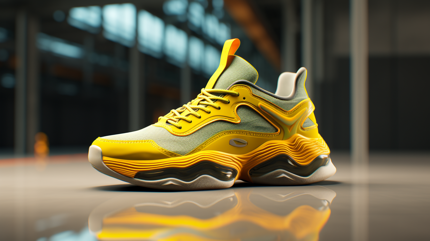 Stylish concept shoes in 4K render