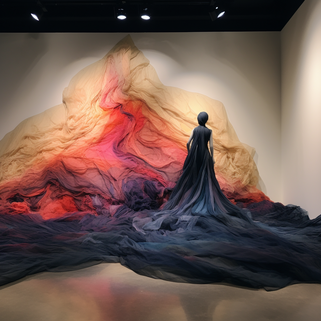 Unique conceptual textile art at gallery