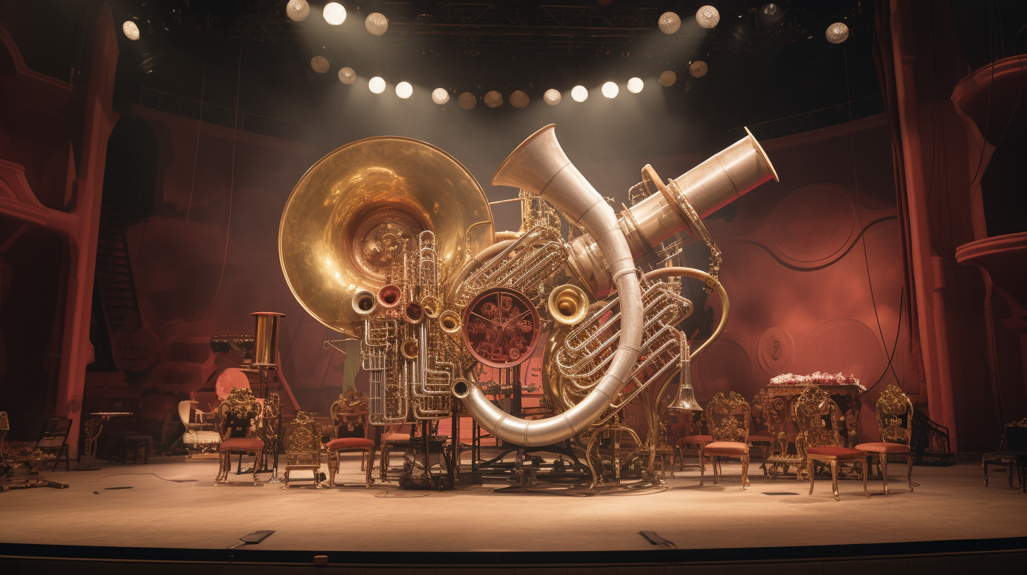 Enormous Musical Instruments at Conceptual Musical Comedy Show