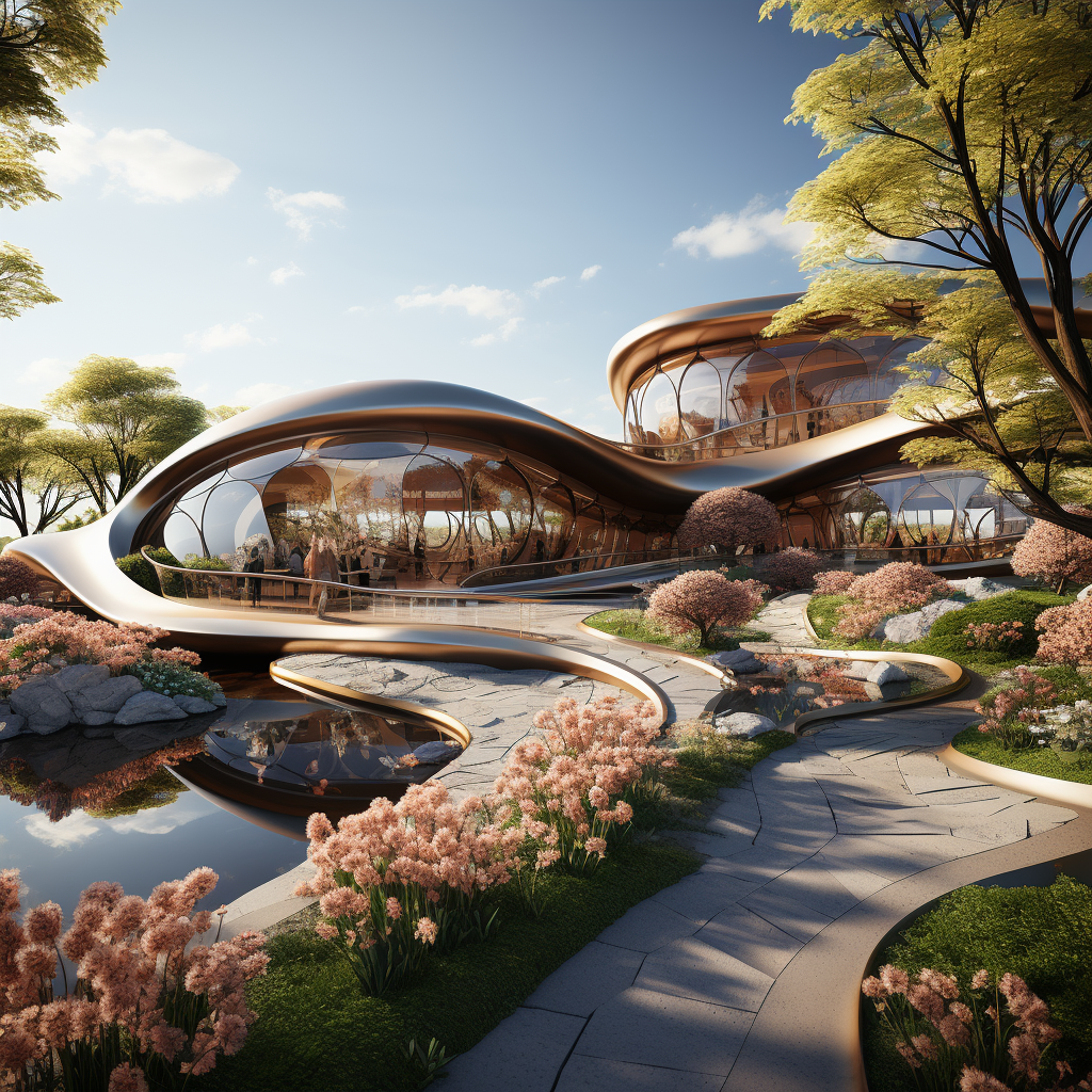 Art Nouveau Landscape Design in Conceptual Park