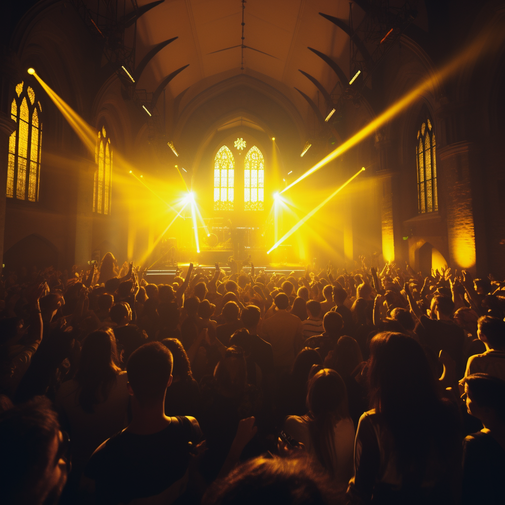 Church Concert Yellow Lighting Cinematic