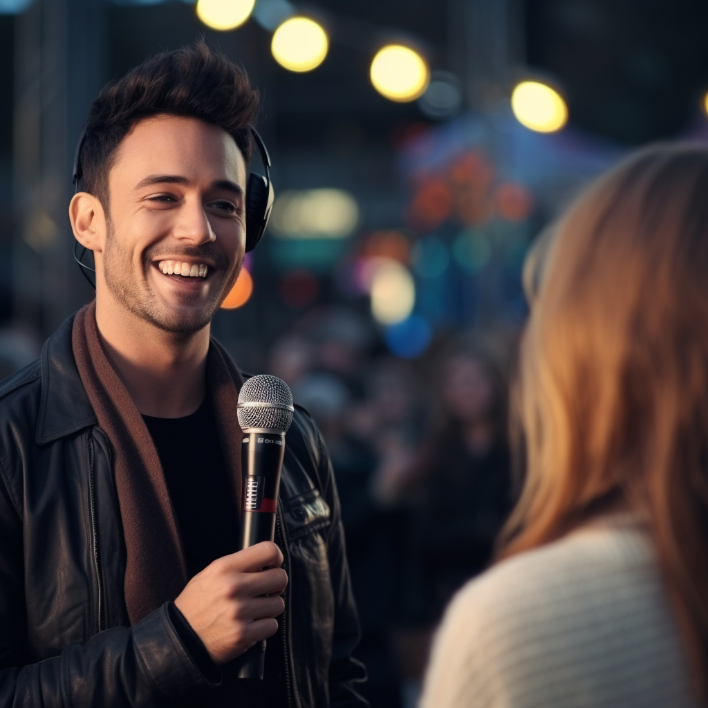 Radio Interview Musician Outdoor Concert