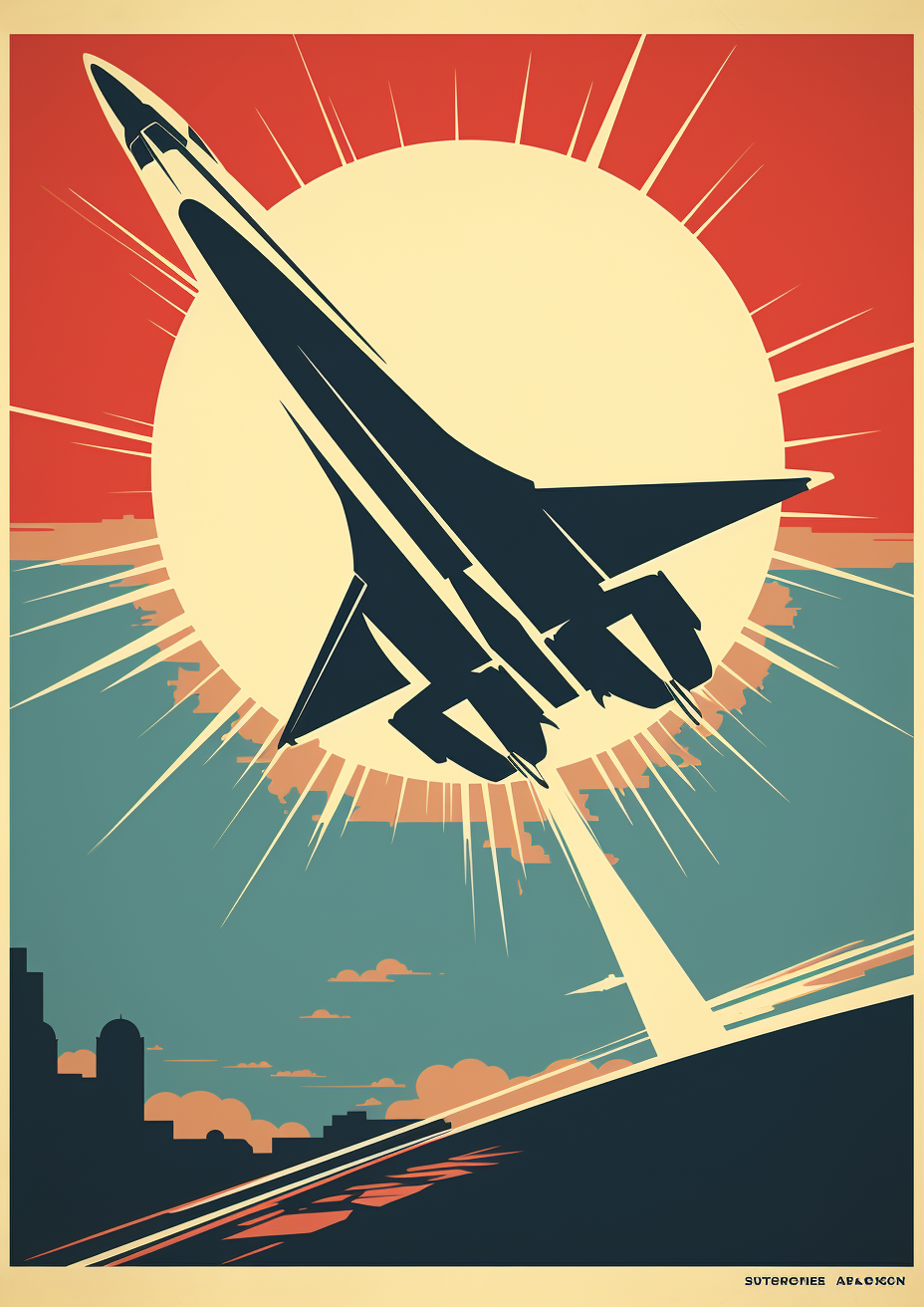 Retro-style Concorde Flight Poster