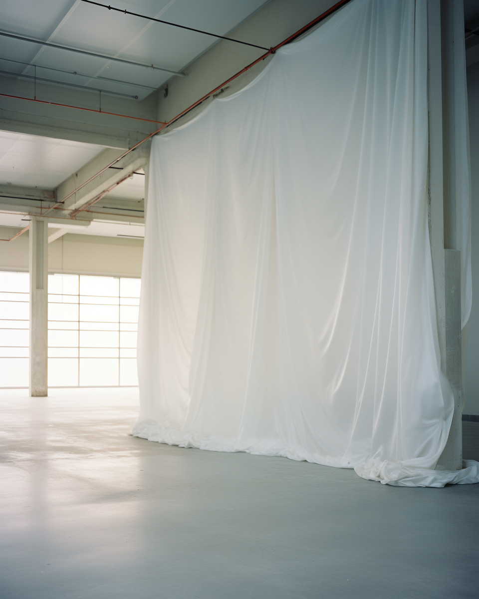 Spacious room in concrete and steel building