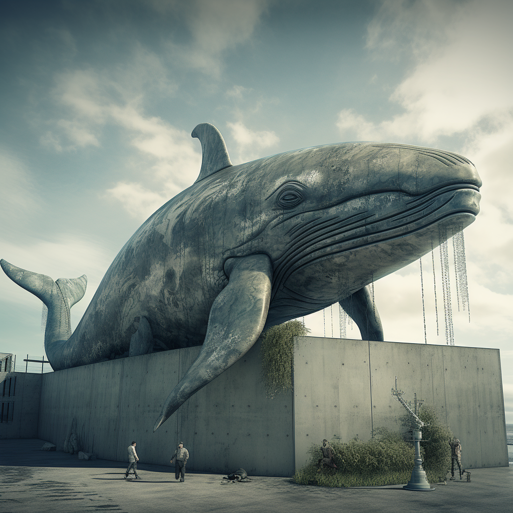 Concrete Whale Artwork