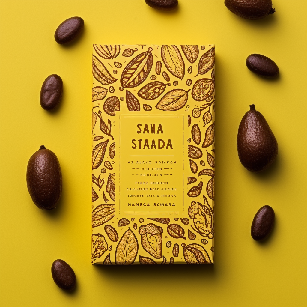 Pattern of cocoa beans on confectionery shop business card