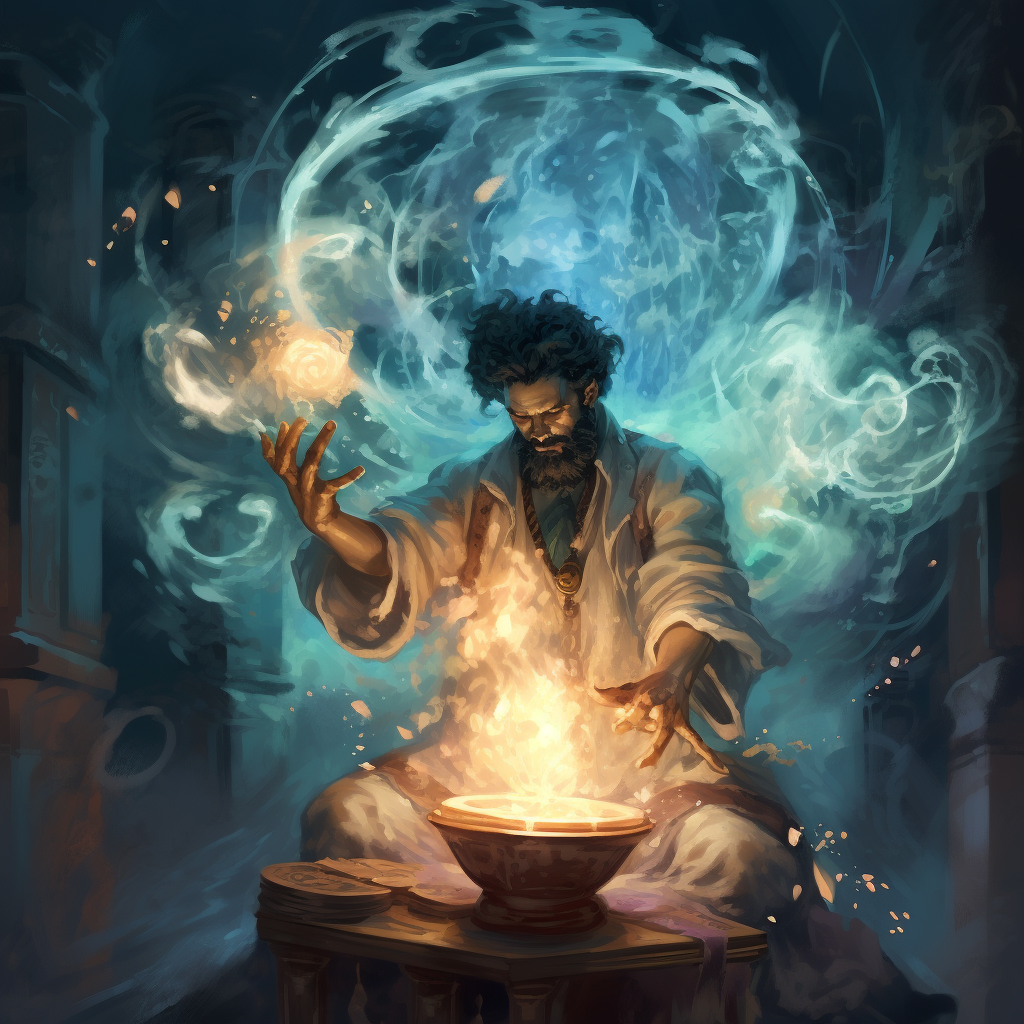 Illustration of a confusion spell