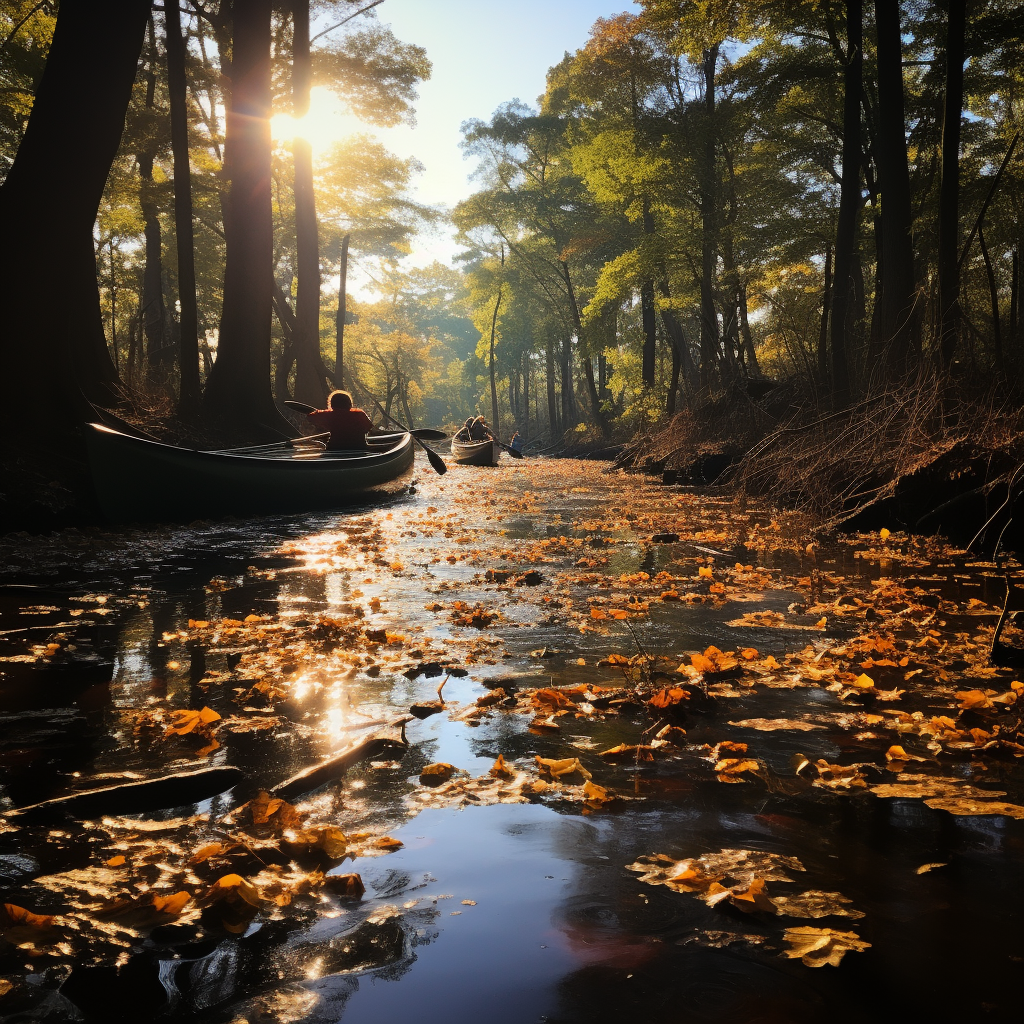 Beautiful scenery of Congaree Swamp