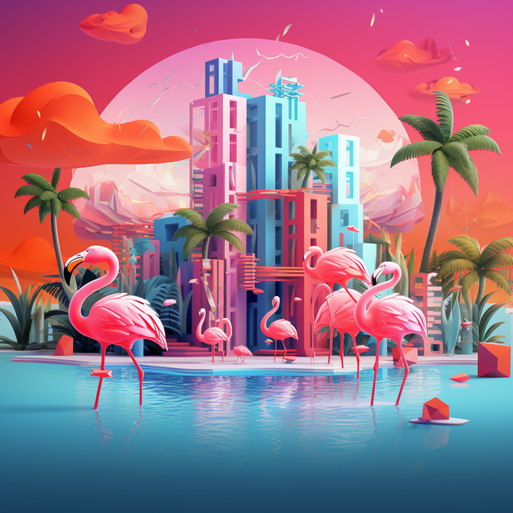 Conference header with tropical vibes