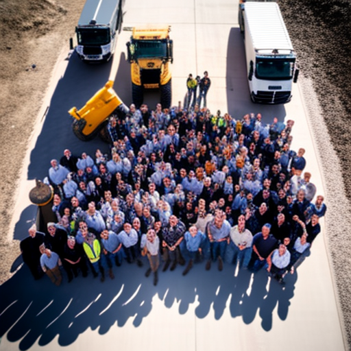 Group of Construction Company Employees Smiling