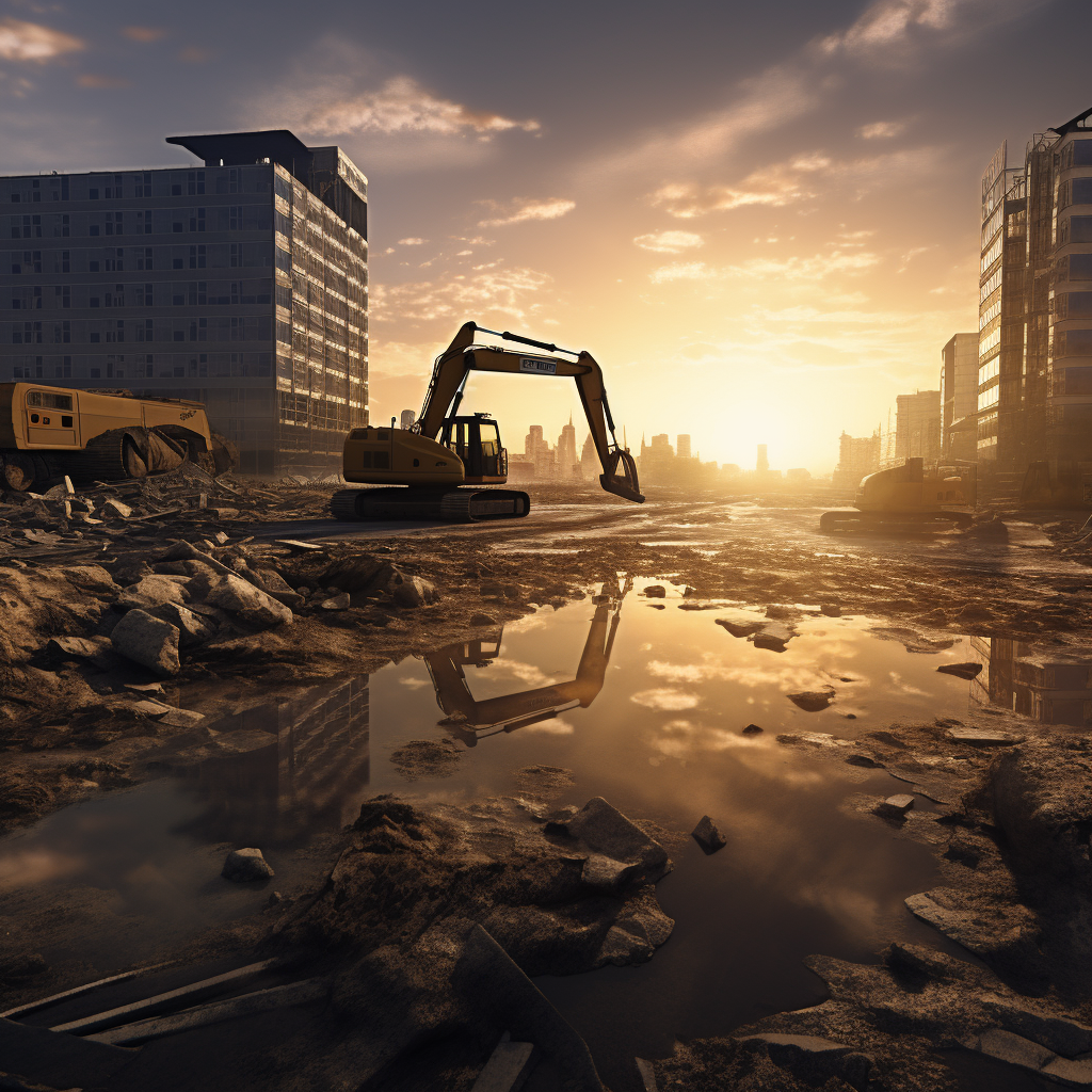 Realistic construction site photo