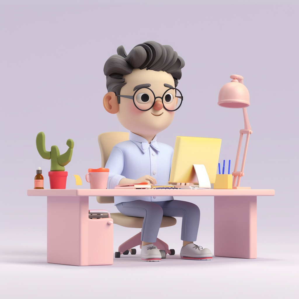 Consultant at Pixar-Style Desk
