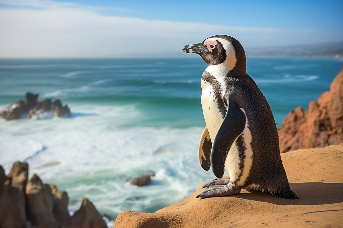 Contemplative African Penguin by the Sea