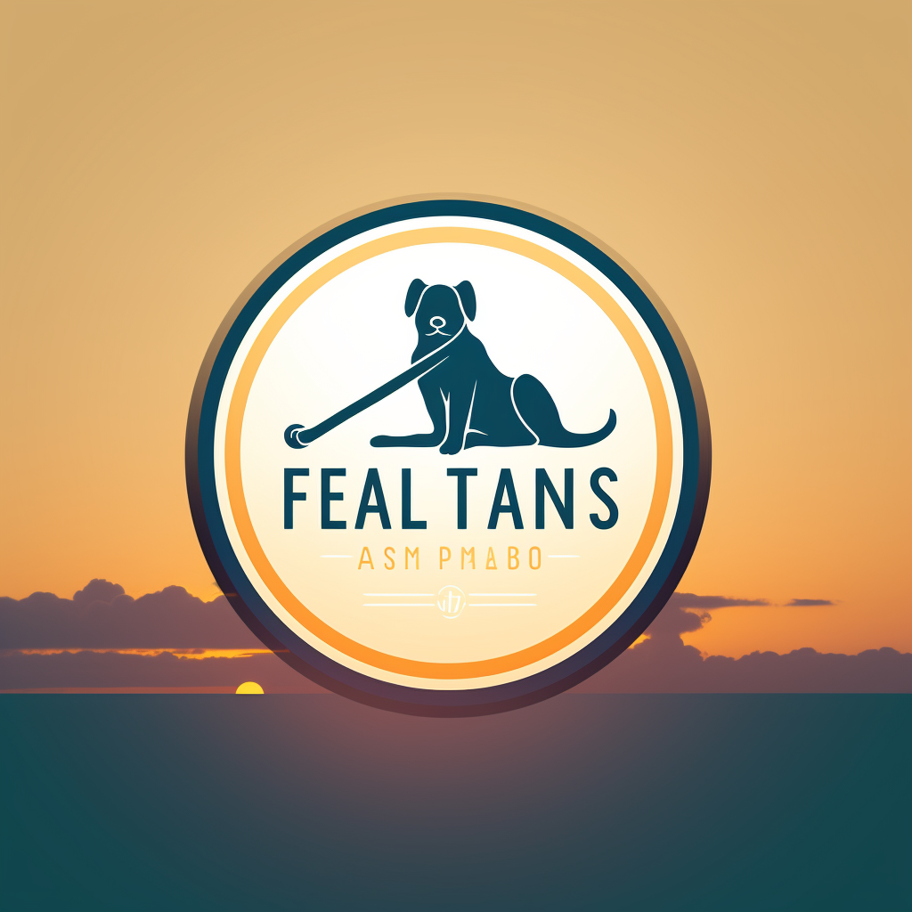 Friendly dog leash logo design