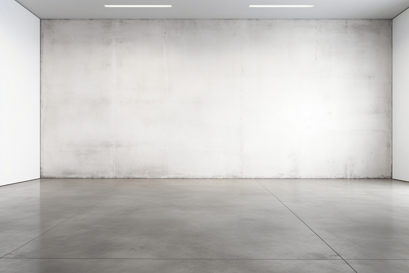 Empty contemporary gallery with white walls