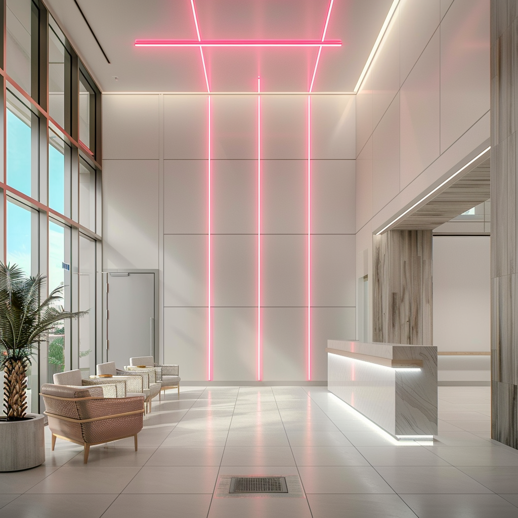 Contemporary Lobby Interior Rendering