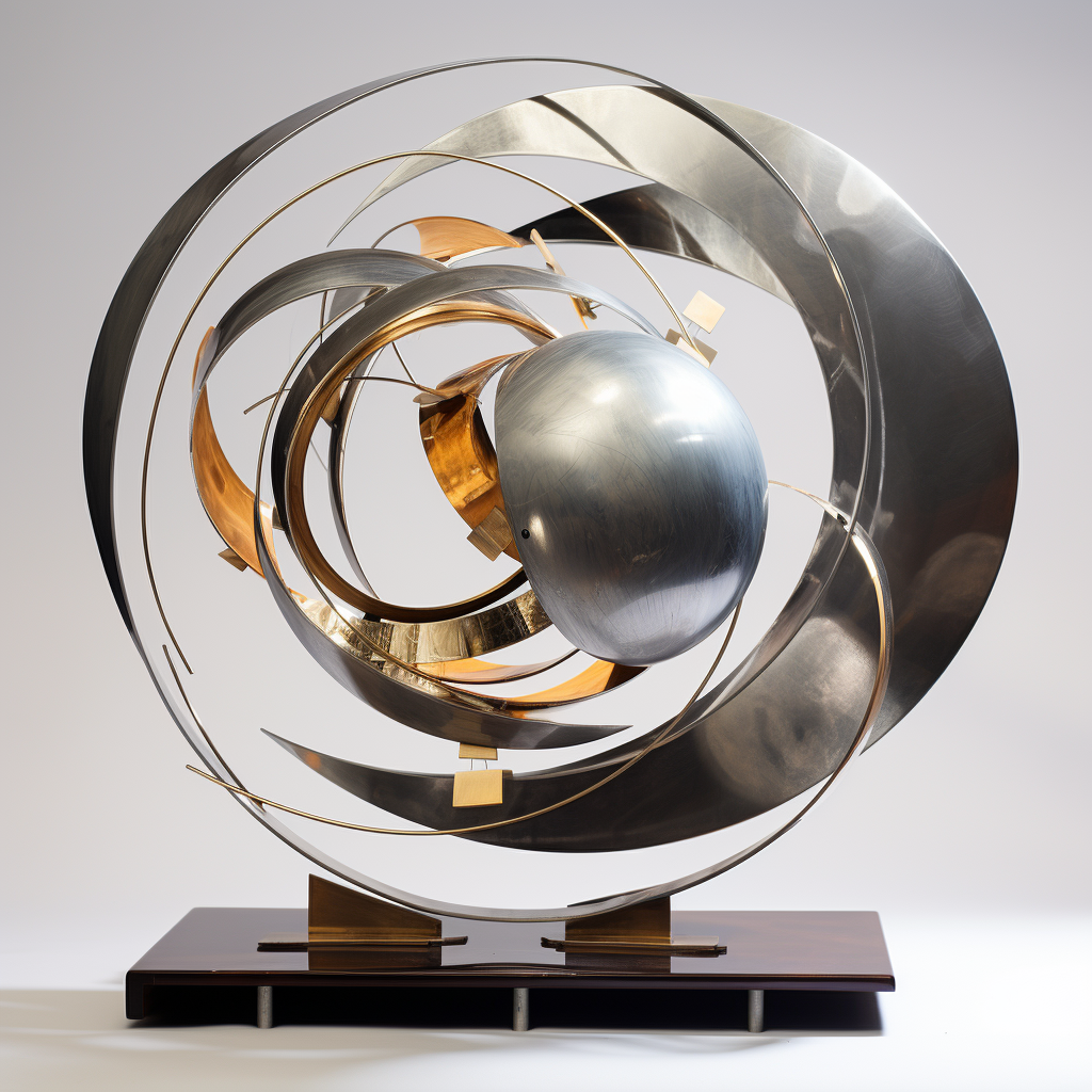 Modern metal sculpture artwork