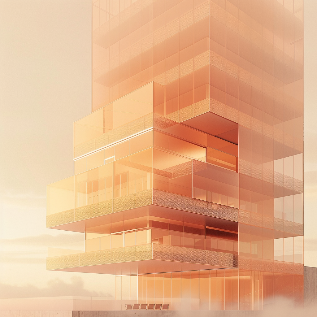 Dramatic Contemporary Minimalist Building Rendering