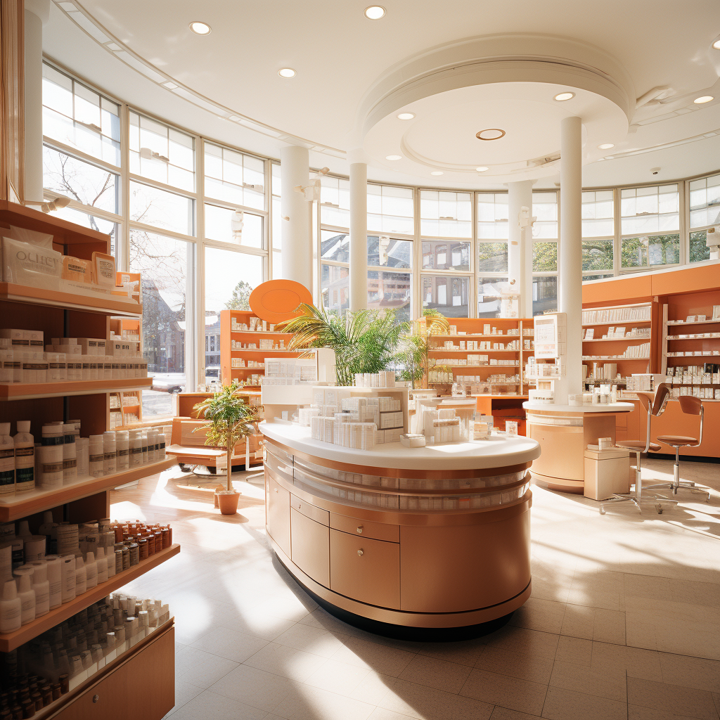 Pharmacy interior design from famous design book