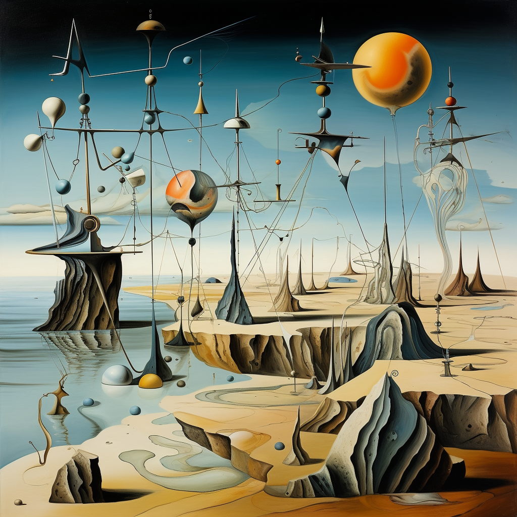 Surrealism art depicting theory of continental drift