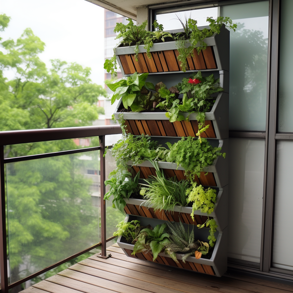 Flat pack vertical garden planter indoors