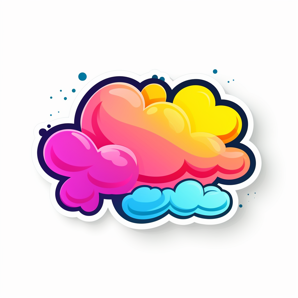 Minimalistic hand-drawn conversation bubble sticker logo