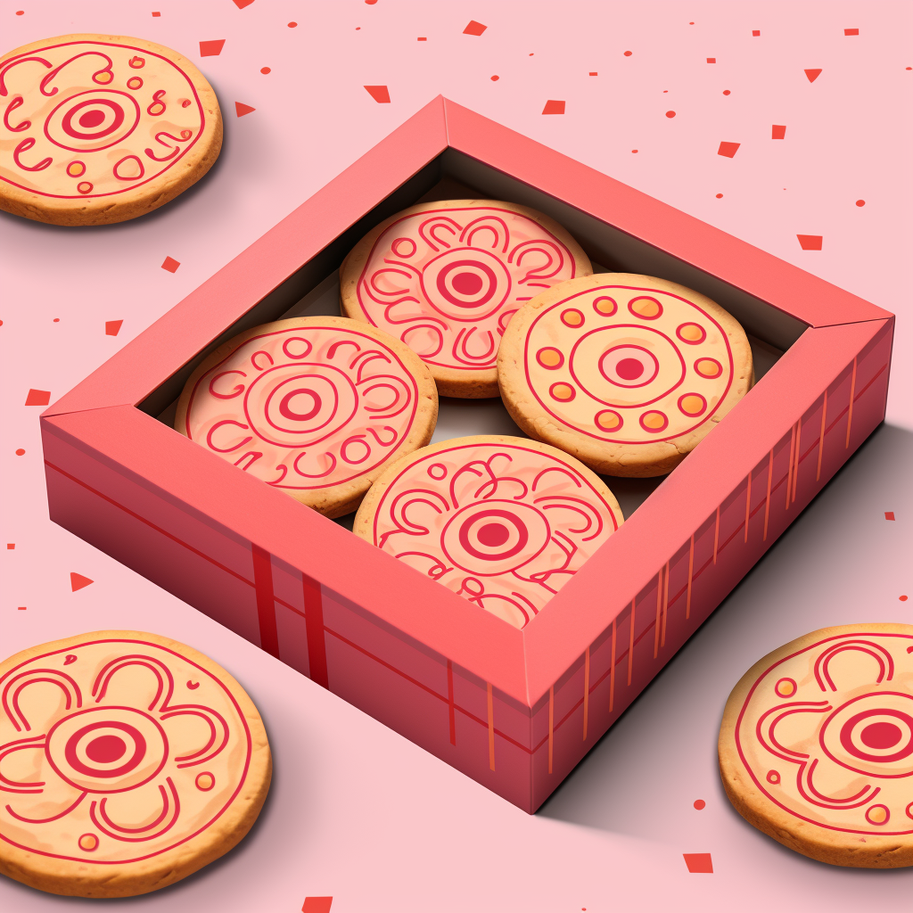 Circles with Asterisk Cookie Box