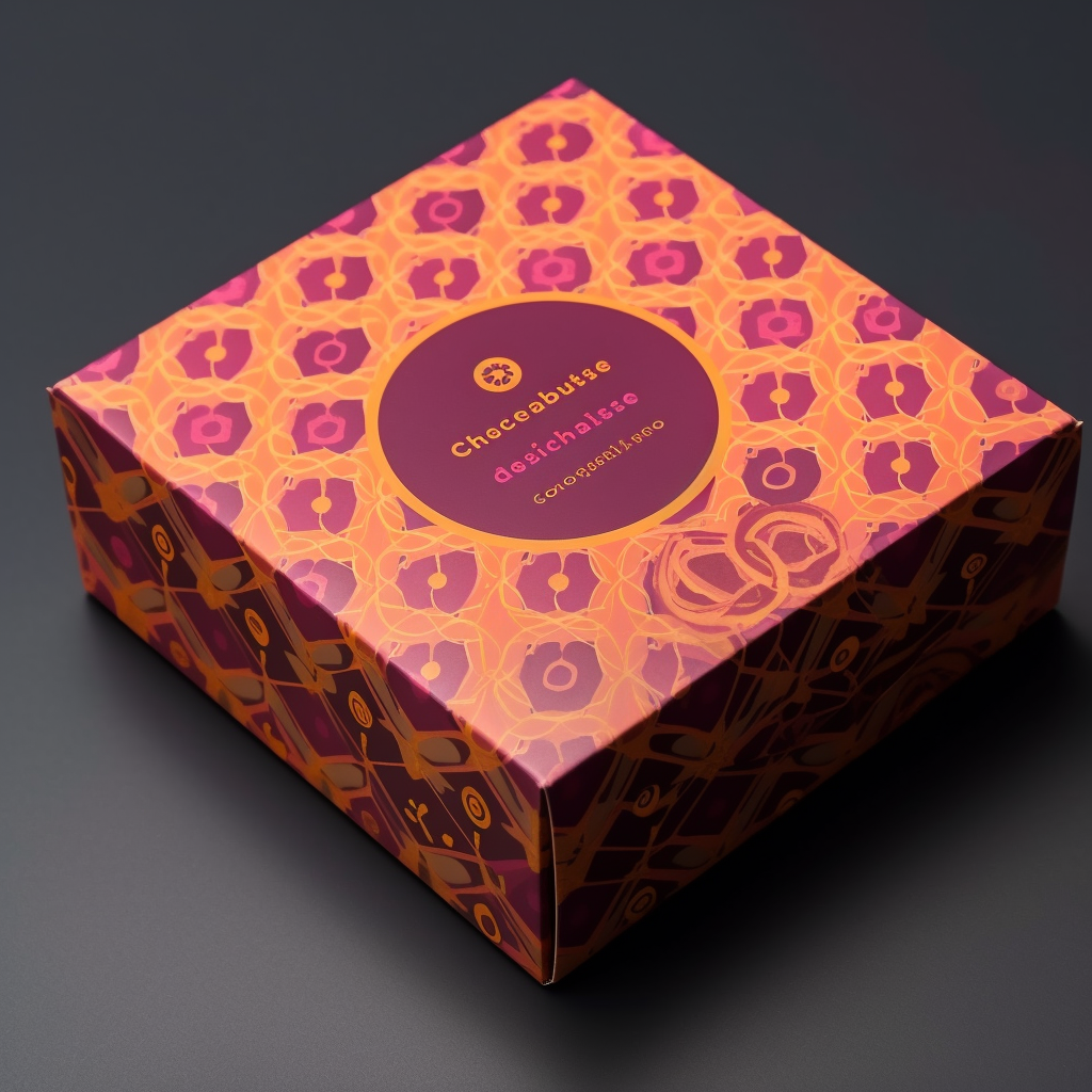 Fuchsia and Orange Cookie Box Design