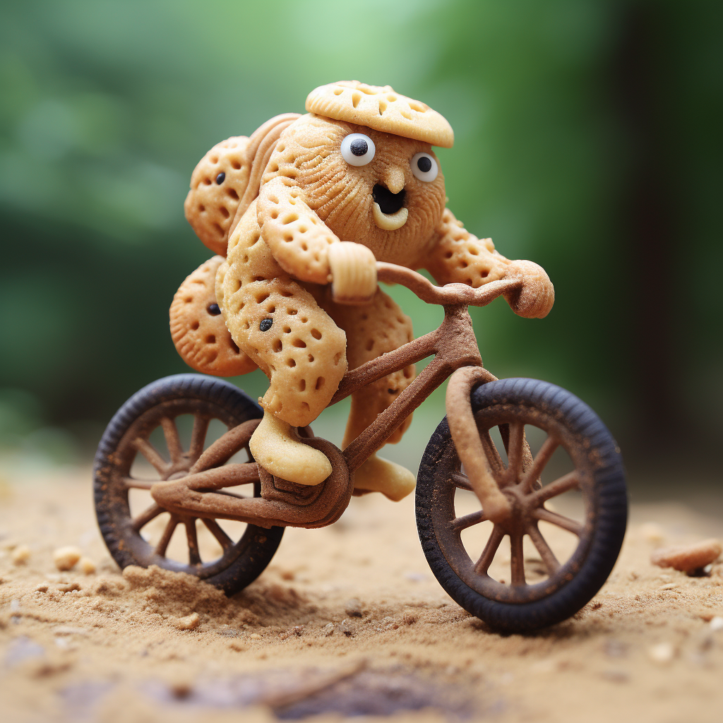 Cookie riding bike image