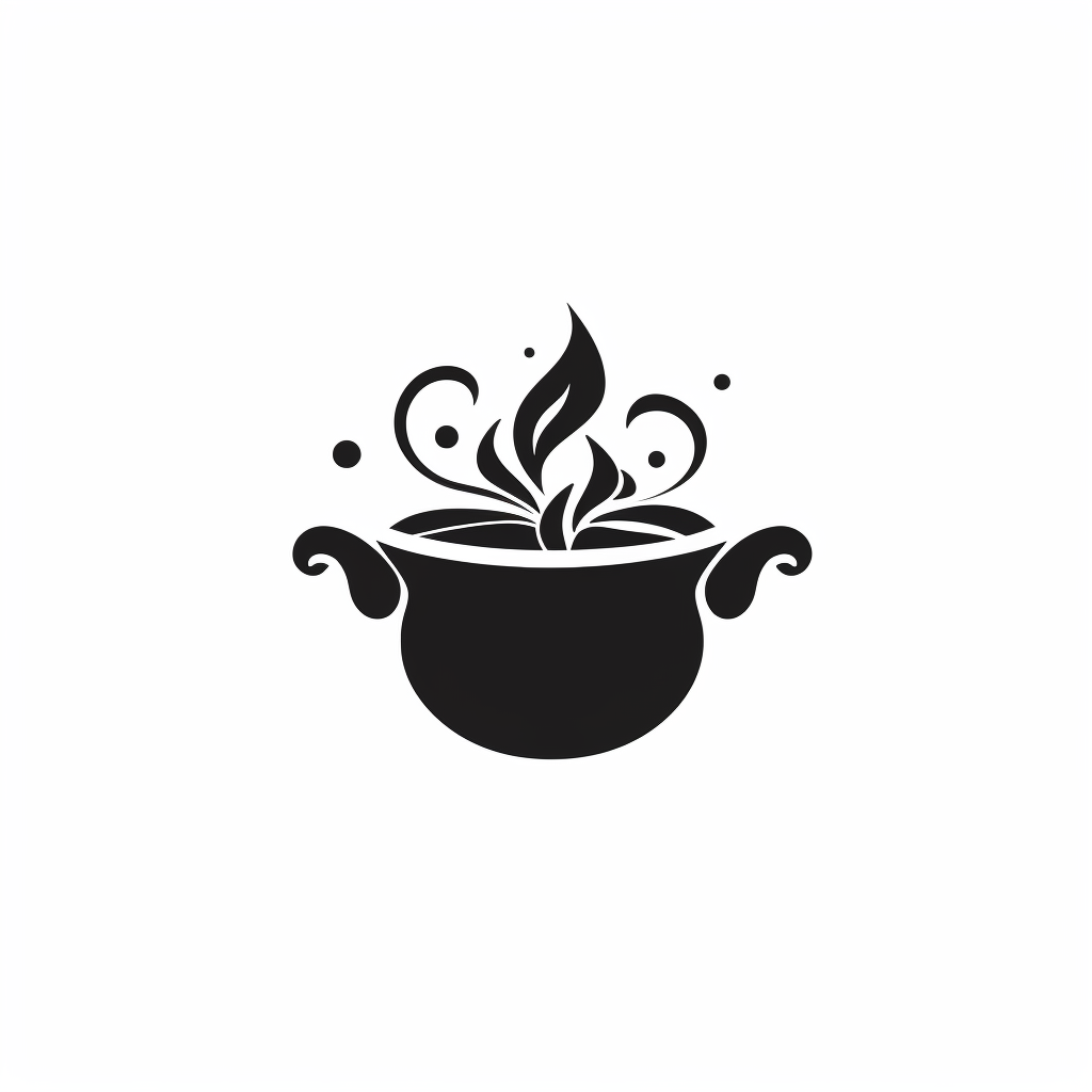 Vector Cooking Logo: Simple and Monochromatic Design