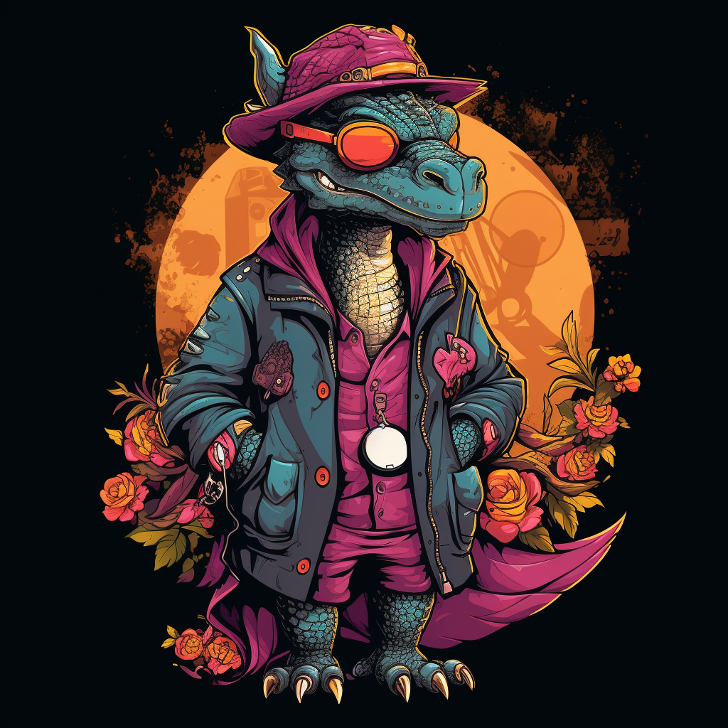 cool cartoon dragon designer clothes