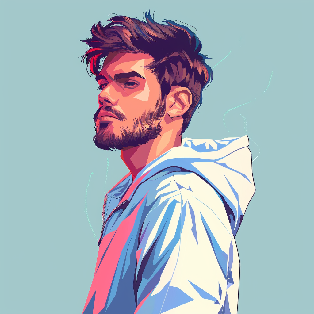 Cool guy sweating illustration