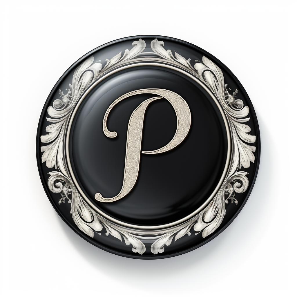 Monogrammed P Modern Design